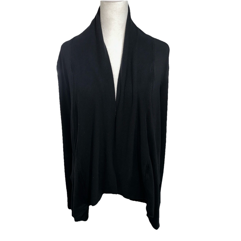 Athleta Cocoon Wrap Cardigan Black Pockets SIZE XSP - Picture 9 of 9
